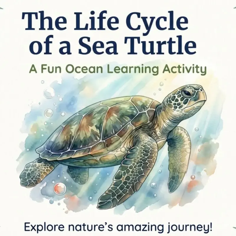Sea Turtle Life Cycle Printable | Digital PDF