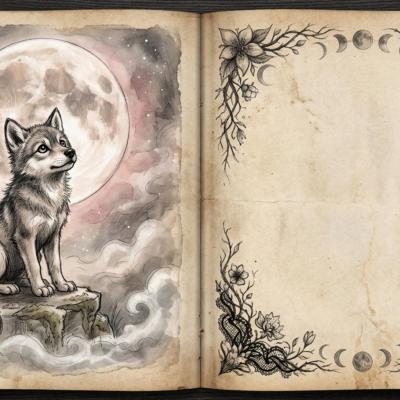 Moonlit Gothic Ledger – Printable Digital Download